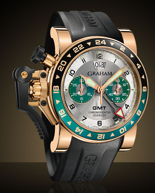 Graham London Chronofighter Oversize GMT Steel & Gold / Gold - 2OVGR.S06A Men Copy Watch